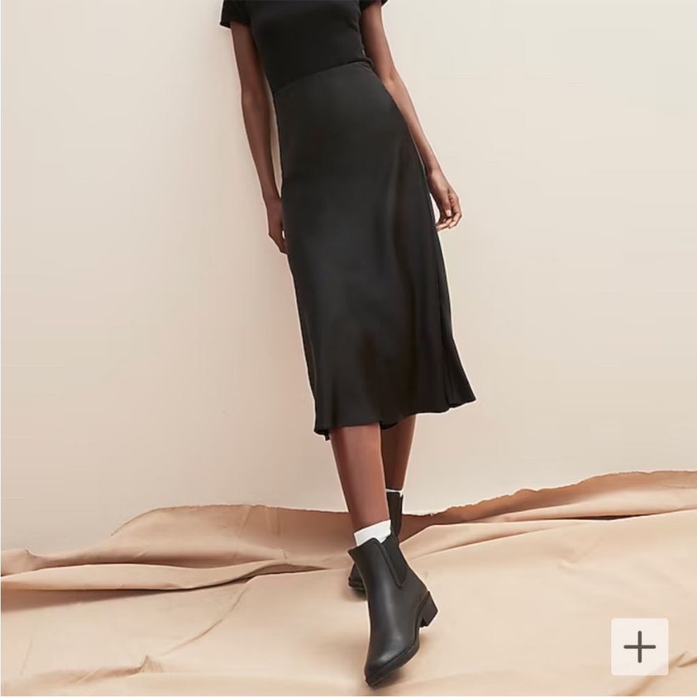 J. Crew Gwyneth Slip Skirt Black S